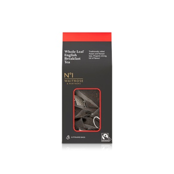 Waitrose No.1 Whole Leaf English Breakfast Tea Pyramid Bags x 15 50g