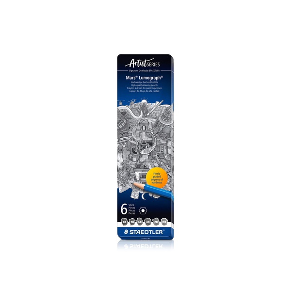 Staedtler Mars Lumograph Pencil Set x 6