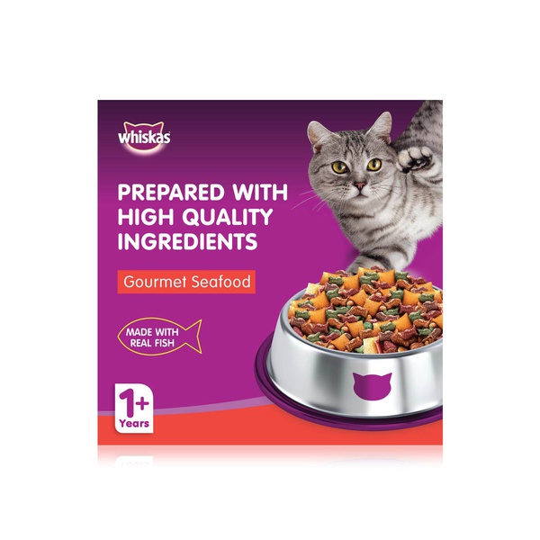 Whiskas dry cat food for adults 1 + years with gourmet seafood ...