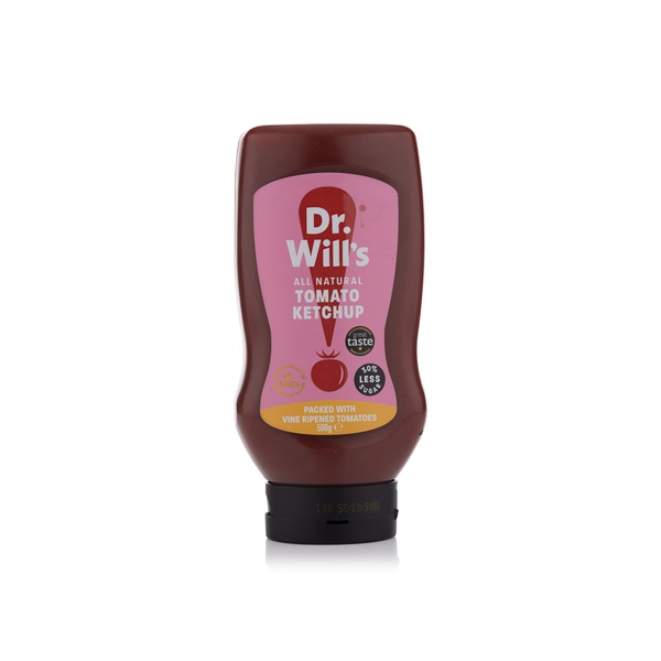 Buy Dr Wills squeezy tomato ketchup sweetened naturally 500g in UAE