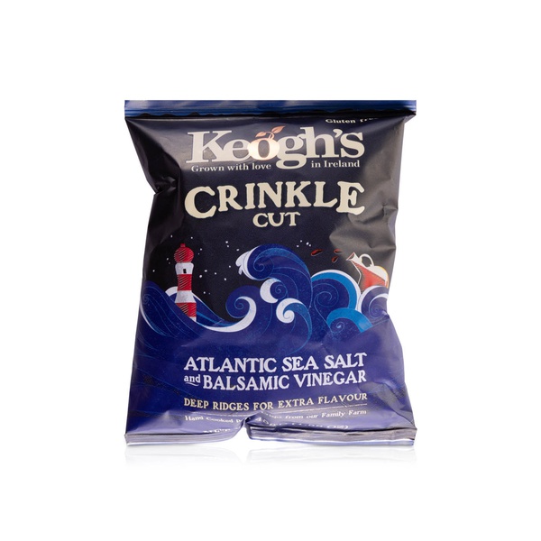 Keoghs Crinkle Cut Atlantic Sea Salt and Balsamic Vinegar Crisps 45g