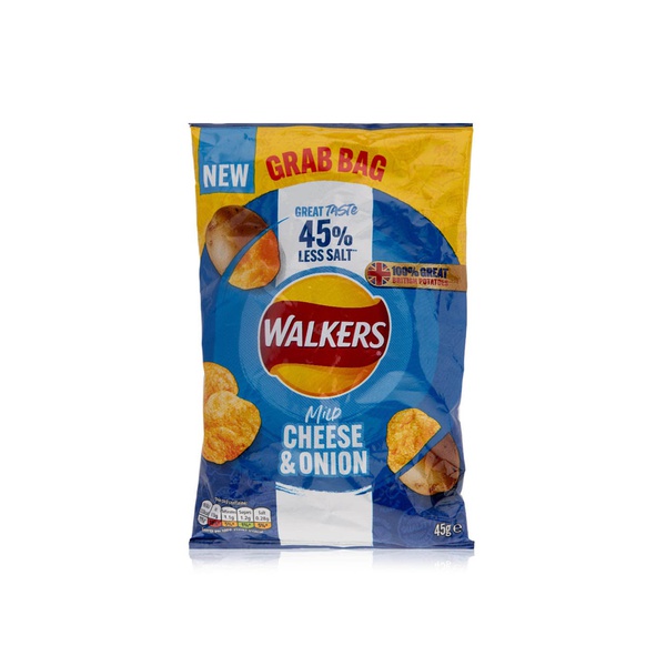 Walkers Less Salt Mild Cheese & Onion Crisps 45g