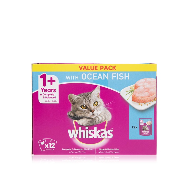 Whiskas Cat Wet Food Adult Ocean Fish Pouch 80g x 12s