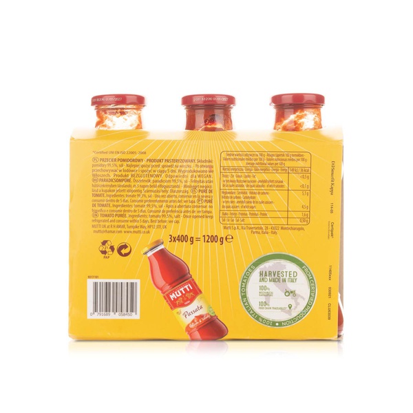 Mutti Tomato Puree Passata 400g x 3