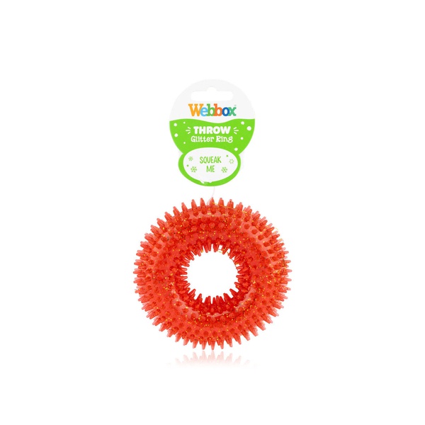 Webbox Festive Dog Glitter Ring Red
