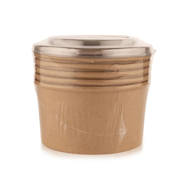 Fun Kraft Paper Multipurpose Containers with Lid 1000ml