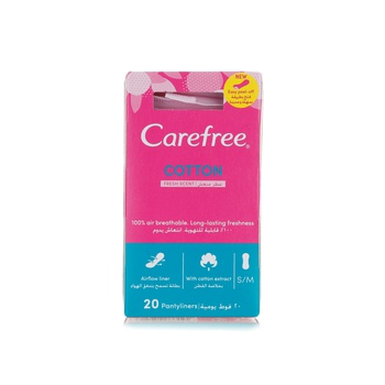 Carefree Breathable Individually Folded Fresh Single Wrap Panty Liners x 20