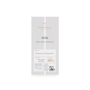 Waitrose No.1 Dominican Republic Milk Chocolate 49% 100g