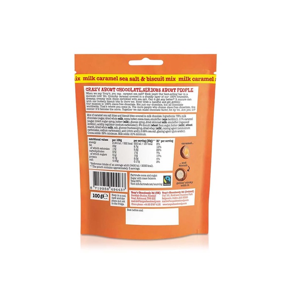 Tony's Chocolonely Littl' Bits Milk Caramel Sea Salt and Biscuit Mix 100g