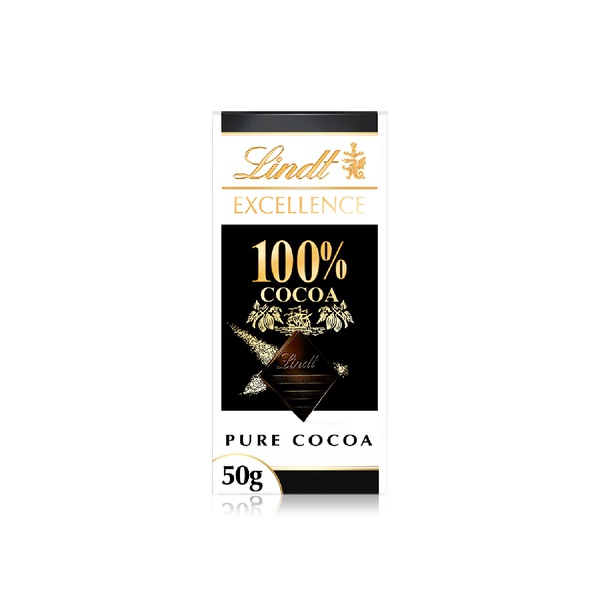 Lindt Excellence 100% Dark Chocolate Bar 50g
