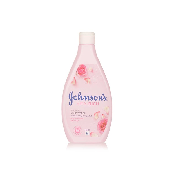اشتري Johnsons vita-rich body wash with rose water 400ml في الامارات