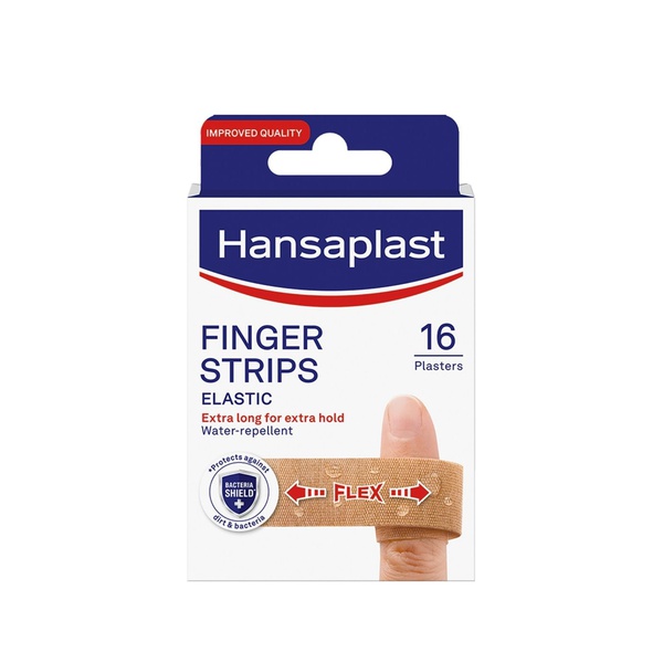 Hansaplast Water-Repellent Flexible Fingerstrip Plasters x16