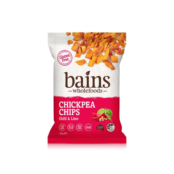 Bains Wholefoods Chickpea Chips Chilli and Lime 100g