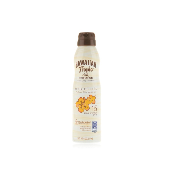 اشتري Hawaiian Tropic silk hydration weightless continuous suncreen SPF15 170g في الامارات