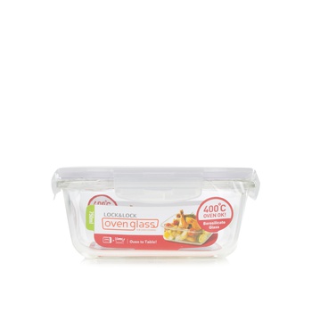 Lock & Lock Heat Resistant Glass Square Container 750ml