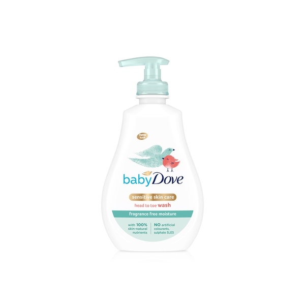 Buy Dove baby head to toe wash fragrance free moisture 400ml in UAE