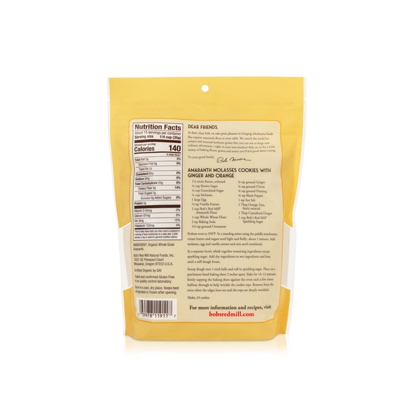 Bob's Red Mill Organic Amaranth Flour 623g