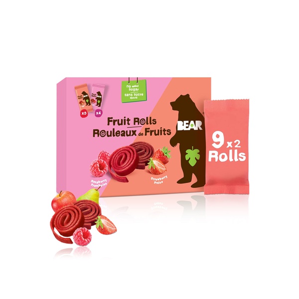 Bear Raspberry Strawberry Fruit Rolls 20g x 9