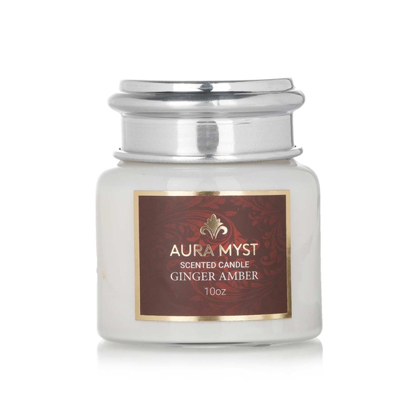 اشتري Aura Myst glass jar scented candle ginger amber في الامارات