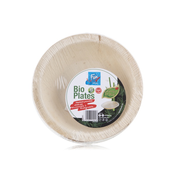 Fun Biodegradable Palm Leaf Round Plate 6inches 10 Pack