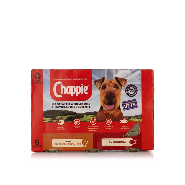 اشتري Chappie favourites wet dog food cans 6 x 412g في الامارات