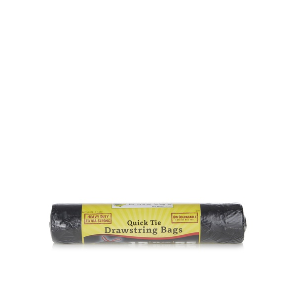 Enviro Care 55 Gallon Quick Tie Drawstring Bags x 15