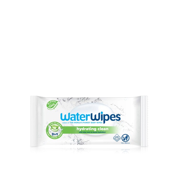 WaterWipes Hydrating Clean Baby Wipes x 48