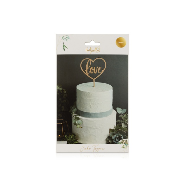 Hootyballoo Wooden "love" Cake Topper