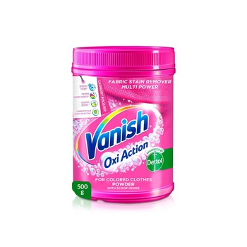 Vanish Oxi Action Fabric Stain Remover Powder for Coloured & White Clothes 500g