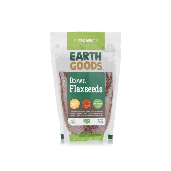 Earth Goods organic brown flaxseeds 340g