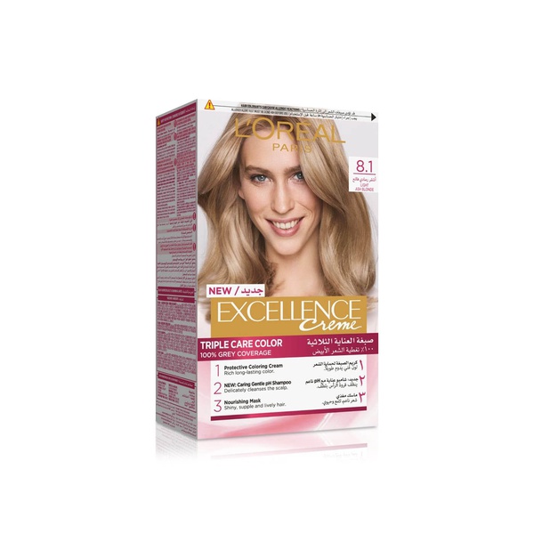 L'oreal Paris Excellence Creme Permanent Hair Colour 8.1 Light Ash Blonde