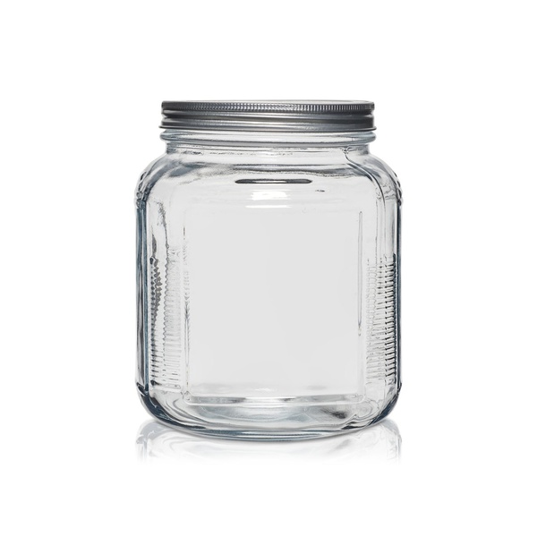 Anchor Hocking 1 Gallon Glass Jar with Brushed Aluminium Lid