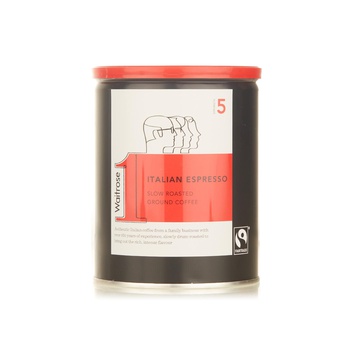 Waitrose Espresso Roasted & Ground Coffee 250g