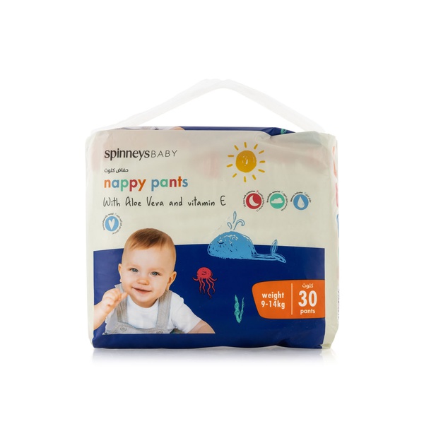 Spinneysbaby Nappy Pants with Aloe Vera & Vitamin E Large x 30 (9-14kg)