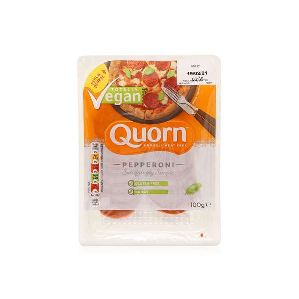 Quorn Vegan Pepperoni Slices 100g price in UAE | Spinneys UAE ...