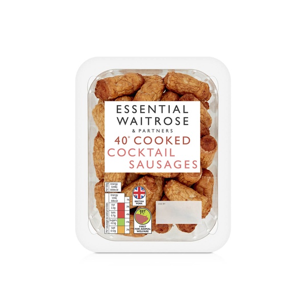 Waitrose Essential Cooked Cocktail Pork Sausages 400g