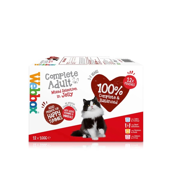 Webbox Adult Complete Meal  Cat Food in Jelly 100g x 12
