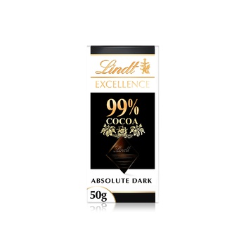 Lindt 99% Excellence Dark Chocolate 50g