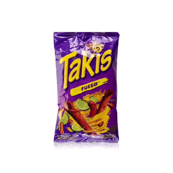 Takis Fuego Hot Chilli Pepper and Lime Rolled Tortilla Chips 200g