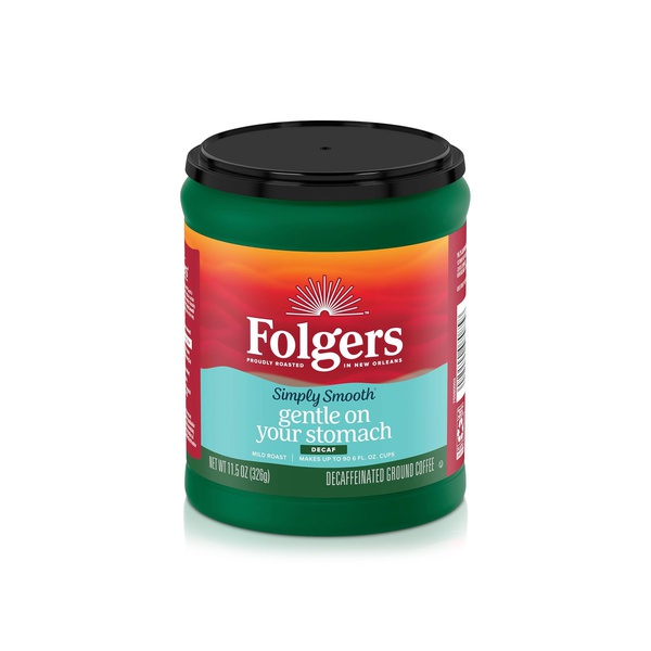 Folgers Simply Smooth Decaffeinated Ground Coffee 326g