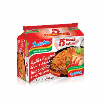 Indomie Instant Fried Noodles Hot & Spicy 5 x 80g