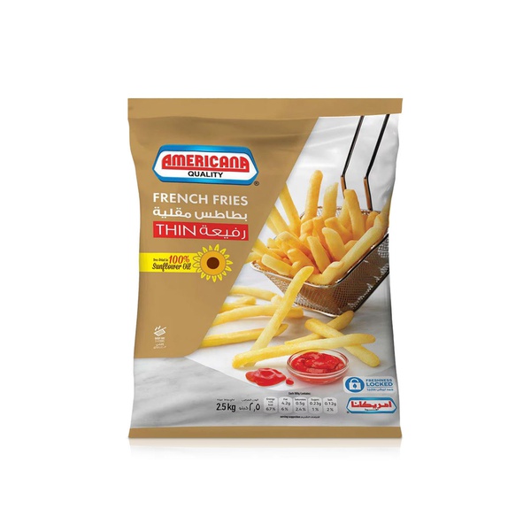 Americana Frozen Thin French Fries 2.5kg