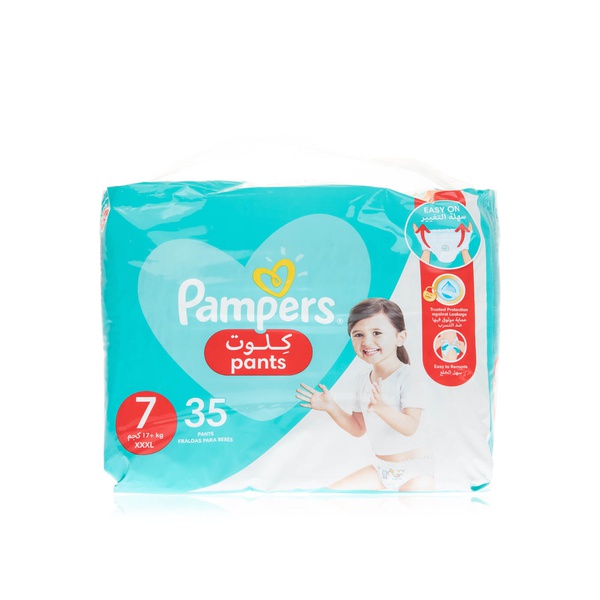 اشتري Pampers pants size 7 jumbo pack night 35S في الامارات