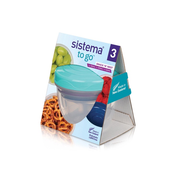 Sistema Snack N Nest To Go Container x 3