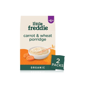 Little Freddie Organic Carrot & Wheat Porridge Cereal (+6m) 160g
