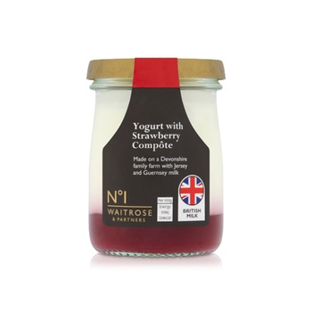 Waitrose No.1 Yoghurt with Strawberry Compote 125g