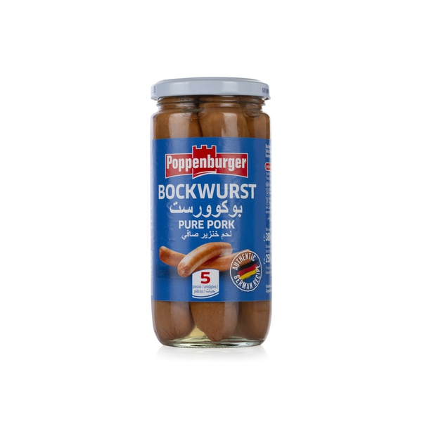 Poppenburger Pure Pork Bockwurst Sausage 250g