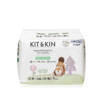 Kit & Kin Eco Diapers Size 4 - 32 Pack