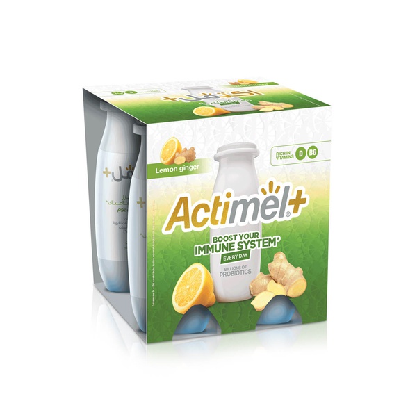 Actimel Lemon Ginger Immunity Support Yoghurt Drink 93ml x 4