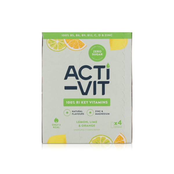 Acti-Vit Lemon Lime and Orange Sparkling Water 330ml x 4